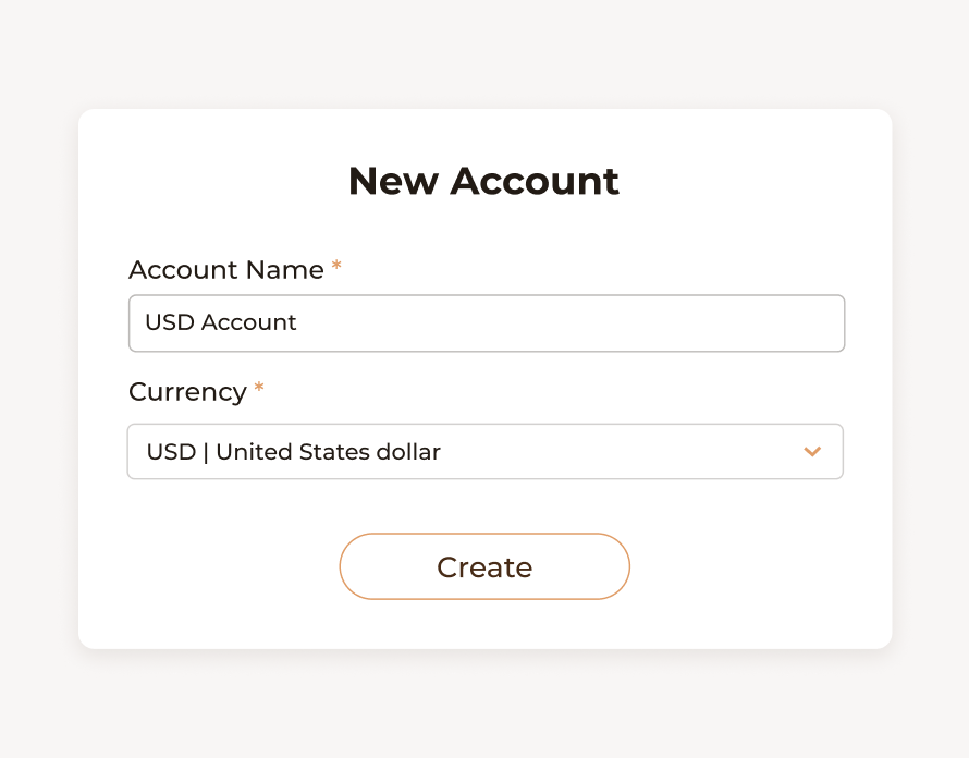 Select the required account